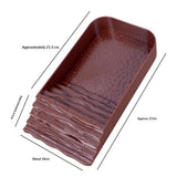 Reptile Bathing Pool Plastic Tortoise Food Dish with Ramp Leaf Reptile Food Dish & Water Bowl Tortoise Habitat Accessories for Frog Lizard Box Turtle (Brown)