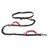 Exquisite Hands Free Dog Leash for Large Dogs. Ultimate Comfort & Freedom for Running, Walking, Hiking. Premium Quality, Durable & Versatile Waist Leash. Your Dog Will Love It. (Red)