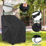 Cover,Outdoor Waterproof Dustproof Rolling Covers, Fits Walkers for Seniors with Wheels and Seat(Cover Only,Black)