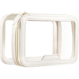 Clear Makeup Case Toiletry Bag Multipurpose Travel Makeup Train Case Portable Cosmetic Organizer Transparent Storage Bag(White) In Australia - Darrahopens