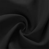 vctops Solid Blackout Curtain  for Kitchen/Bedroom Rod Pocket Scalloped Valance Short Curtain Panels (132*46cm,Black)