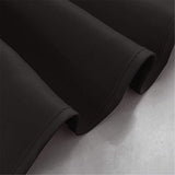vctops Solid Blackout Curtain  for Kitchen/Bedroom Rod Pocket Scalloped Valance Short Curtain Panels (132*46cm,Black)