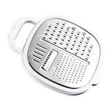 Cheese Grater with Container and Lid, Cheese Grater Bowl with Handle, Hand Chopper Graters for Vegetables, Butter, (white)