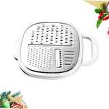 Cheese Grater with Container and Lid, Cheese Grater Bowl with Handle, Hand Chopper Graters for Vegetables, Butter, (white)