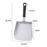 Griddle Spatula, Large Stainless Steel Griddle Food Mover Shovel Metal Food Scooper for Flat Top Stir-frying Grilling Cooking Rice, Vegetables and More.Detachable handle