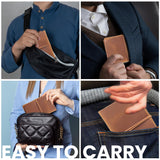 Leather Passport Holder with Travel Wallet, Genuine Leather Passport Cover- Passport Wallet, Leather Folding Wallet for Passports ( Brown) In Australia - Darrahopens
