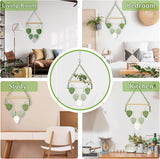Hanging Shelves for Wall, Living Room, Bedroom - Boho Room Decor Aesthetic - Hanging Plant Shelf Decor - Floating Shelves - Rope Shelves for Bedroom Aesthetic (Green, 1 PCS)