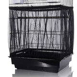 Bird Cage Seed Catcher, Large, Stretchy Form Fitting Mesh Skirt Cover for Parrot Enclosures, Light and Breathable Fabric, Prevent Scatter and Mess, Reusable,Adjustable, Lightweight,Black S In Australia - Darrahopens