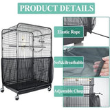 Bird Cage Seed Catcher, Large, Stretchy Form Fitting Mesh Skirt Cover for Parrot Enclosures, Light and Breathable Fabric, Prevent Scatter and Mess, Reusable,Adjustable, Lightweight,Black S In Australia - Darrahopens