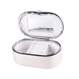 Travel Jewelry Organizer Case with Mirror for Women, Small Mini Portable Jewelry Box for Ring Earrings Necklace Bracelet Luxury Gift for Women（silvery） In Australia - Darrahopens