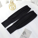 UV Sun Protection Arm Sleeves for Women, Slim Cooling Sleeves Women for Outdoor Cycling Driving Hiking（black 48*15cm）
