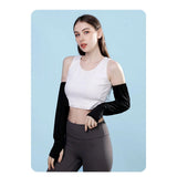 UV Sun Protection Arm Sleeves for Women, Slim Cooling Sleeves Women for Outdoor Cycling Driving Hiking（black 48*15cm）