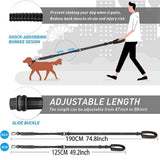 Heavy Duty Dog Leashes for Large Dogs,Car Seatbelt and Metal Carabiner Clip, Strong No Pull Dog Leash for Medium