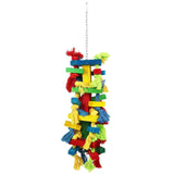 Bird Block Knots Tearing Toy-  Multicolored Natural Wooden Parrot Chewing Toy Suggested for Macaws cokatoos,  Grey and a Variety of  Parrots In Australia - Darrahopens