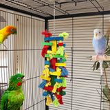 Bird Block Knots Tearing Toy-  Multicolored Natural Wooden Parrot Chewing Toy Suggested for Macaws cokatoos,  Grey and a Variety of  Parrots In Australia - Darrahopens