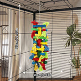 Bird Block Knots Tearing Toy-  Multicolored Natural Wooden Parrot Chewing Toy Suggested for Macaws cokatoos,  Grey and a Variety of  Parrots In Australia - Darrahopens