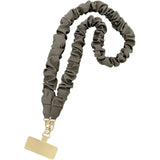 Neck Lanyard For Women - Scrunchie Cute Lanyard for Keys, Id Card Holder, Wallet - Aesthetic Long Lanyard（Stone gray long style）