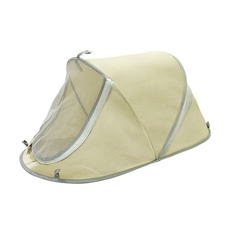 Mini pet tent, small beach dog tent, portable sunshade, suitable for small dogs, large cats, small animals camping and outdoor sunshade（beige）
