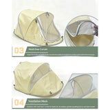 Mini pet tent, small beach dog tent, portable sunshade, suitable for small dogs, large cats, small animals camping and outdoor sunshade（beige）