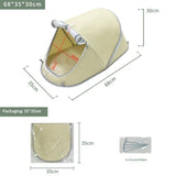Mini pet tent, small beach dog tent, portable sunshade, suitable for small dogs, large cats, small animals camping and outdoor sunshade（beige）
