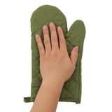 Oven Mitts and Pot Holders 4 pcs Set,High Heat Resistant Degree Extra Thicken Long Kitchen Cotton Oven Glove for Cooking (Green) In Australia - Darrahopens