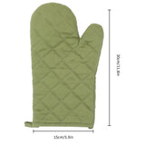Oven Mitts and Pot Holders 4 pcs Set,High Heat Resistant Degree Extra Thicken Long Kitchen Cotton Oven Glove for Cooking (Green) In Australia - Darrahopens