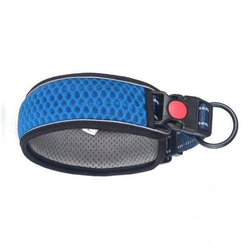 Premium Dog Collar | Super Adjustable for All Breeds, Quick Release Buckle | Extra Soft and Widened Padding & Reflective Trim Design for Safety (XL, Blue) In Australia - Darrahopens