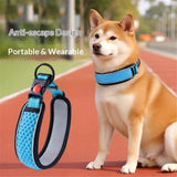 Premium Dog Collar | Super Adjustable for All Breeds, Quick Release Buckle | Extra Soft and Widened Padding & Reflective Trim Design for Safety (XL, Blue)