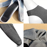 Right Left Leg Recovery Sleeve for Dogs Rear Legs, Pet Prevent Licking Wound Elbow Protector, Protective Wound Pants for Dogs for Sprain   Arthritis Joint Care Grey L In Australia - Darrahopens