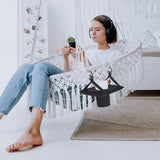 Hanging Drink Holder for Hammocks, Hammock Chairs, Lounge Chairs Stable Drink Holder  Pool Beer Float Floating Drink Float Multi-Function Organizer（black）