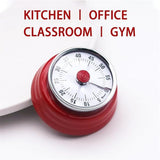 Elegant Stainless Steel Vintage Kitchen Timer with Magnetic Attachment - 60-Minute Countdown & Audible Alarm, Perfect for Cooking, Office Tasks, and Study Sessions (red) In Australia - Darrahopens