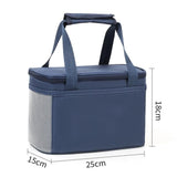 Insulated Lunch Bag for Women/Men - Reusable Lunch Box for Office Picnic Hiking Beach - Leakproof Cooler Tote Bag Organizer Strap for Adults - Blue small