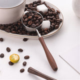 Vintage Coffee Scoop 30ml Capacity Retro 304 Stainless Steel Coffee Measuring Spoon Walnut Wooden Handle Coffee Scoop Kitchen Utensil  (walnut wood) In Australia - Darrahopens