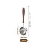 Vintage Coffee Scoop 30ml Capacity Retro 304 Stainless Steel Coffee Measuring Spoon Walnut Wooden Handle Coffee Scoop Kitchen Utensil  (walnut wood)