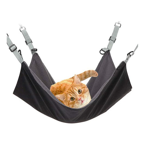 Cage style cat hammock - suspended washable soft outdoor mat, large small cat hammock, cat hammock (black) In Australia - Darrahopens