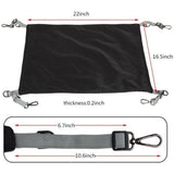 Cage style cat hammock - suspended washable soft outdoor mat, large small cat hammock, cat hammock (black)
