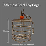 Bird Stainless Steel Foraging Feeder Parrot Hanging Feeding Box for Macaw  Grey Cockatoo Cockatiel  Cage   Stainless Steel Baffle Cage
