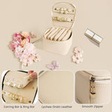 Travel Jewelry Organizer, Jewelry Travle Case with 6  Jewelry Bags, Portable Travel Jewelry Storage Box, Valentines Gifts for Women (Beige) In Australia - Darrahopens