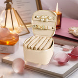 Travel Jewelry Organizer, Jewelry Travle Case with 6  Jewelry Bags, Portable Travel Jewelry Storage Box, Valentines Gifts for Women (Beige) In Australia - Darrahopens