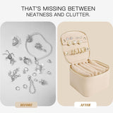 Travel Jewelry Organizer, Jewelry Travle Case with 6  Jewelry Bags, Portable Travel Jewelry Storage Box, Valentines Gifts for Women (Beige) In Australia - Darrahopens
