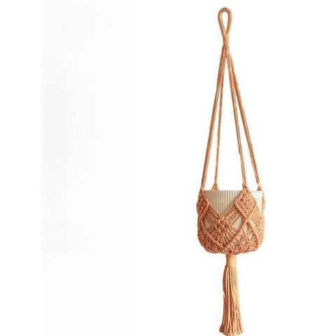 2 Pack Extra  Plant Hangers, up to  Pot Hanging Planter , Premium Cotton Rope Crochet Boho Hanging Planter Basket for Indoor & Outdoor Plants (Brown) In Australia - Darrahopens