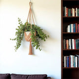 2 Pack Extra  Plant Hangers, up to  Pot Hanging Planter , Premium Cotton Rope Crochet Boho Hanging Planter Basket for Indoor & Outdoor Plants (Brown)