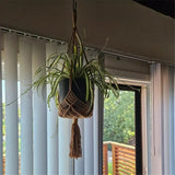 2 Pack Extra  Plant Hangers, up to  Pot Hanging Planter , Premium Cotton Rope Crochet Boho Hanging Planter Basket for Indoor & Outdoor Plants (Brown)