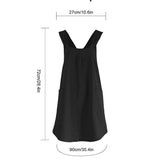 Apron Halter Cross Back Bandage X Shape Aprons Two Pockets Apron for Women with Pocket Cotton Linen,  Cross Back Apron for Gardening Painting（black） In Australia - Darrahopens