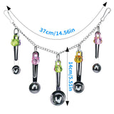 Bird stainless steel  toy, safe and stable spoon chewing toy parrot, long tailed parrot, parrot, parrot colored pendant toy, In Australia - Darrahopens