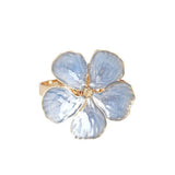 Napkin Rings Set of 6 Flowers Napkin Ring Holders Dinner Tables Rings Elegant Ornament Table Setting Decoration for Wedding, Christmas, Thanksgiving, Birthday, Holiday, Party, Blue