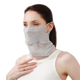 Sun Protection Mask for Face Sun Protection Breathable Neck Gaiter Golf Hiking Running Cycling Outdoor Sports（light gray）