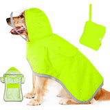 Dog Raincoat,Waterproof Rain Poncho with Hoodie, High Reflective Adjustable Pet Rain Jacket  for Small Medium and Large Dogs (green,M ) In Australia - Darrahopens