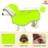 Dog Raincoat,Waterproof Rain Poncho with Hoodie, High Reflective Adjustable Pet Rain Jacket  for Small Medium and Large Dogs (green,M ) In Australia - Darrahopens