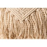 Hand woven cotton bag crochet tassel beach bohemian women's bag summer beach handbag Crossbody Purse （white） In Australia - Darrahopens